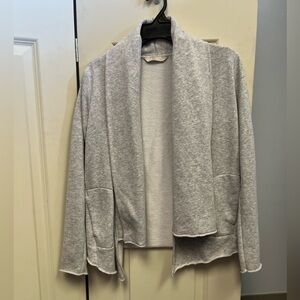 0124-28 ATHLETA heather grey cardigan, XS